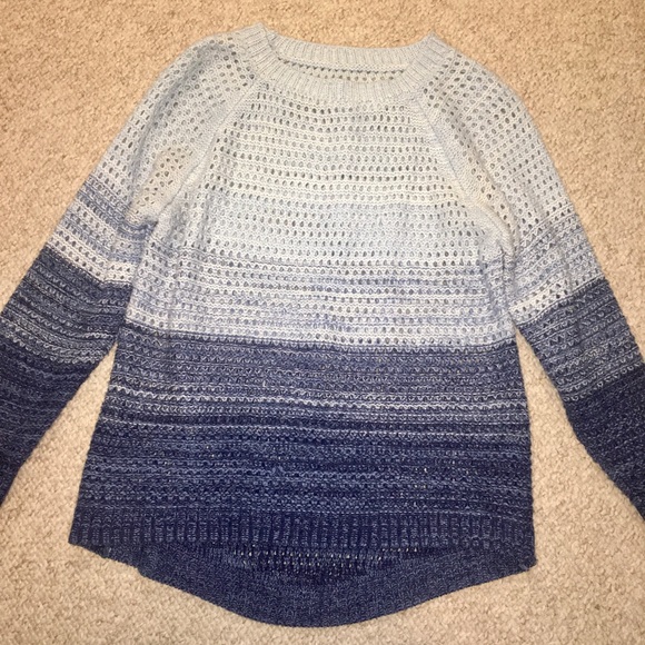 Blue Ombré Knitted Sweater - Picture 2 of 4